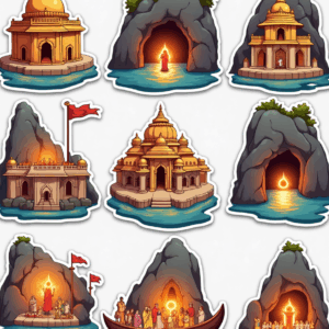 Temples & Holy Sites - Sticker Sheet v18